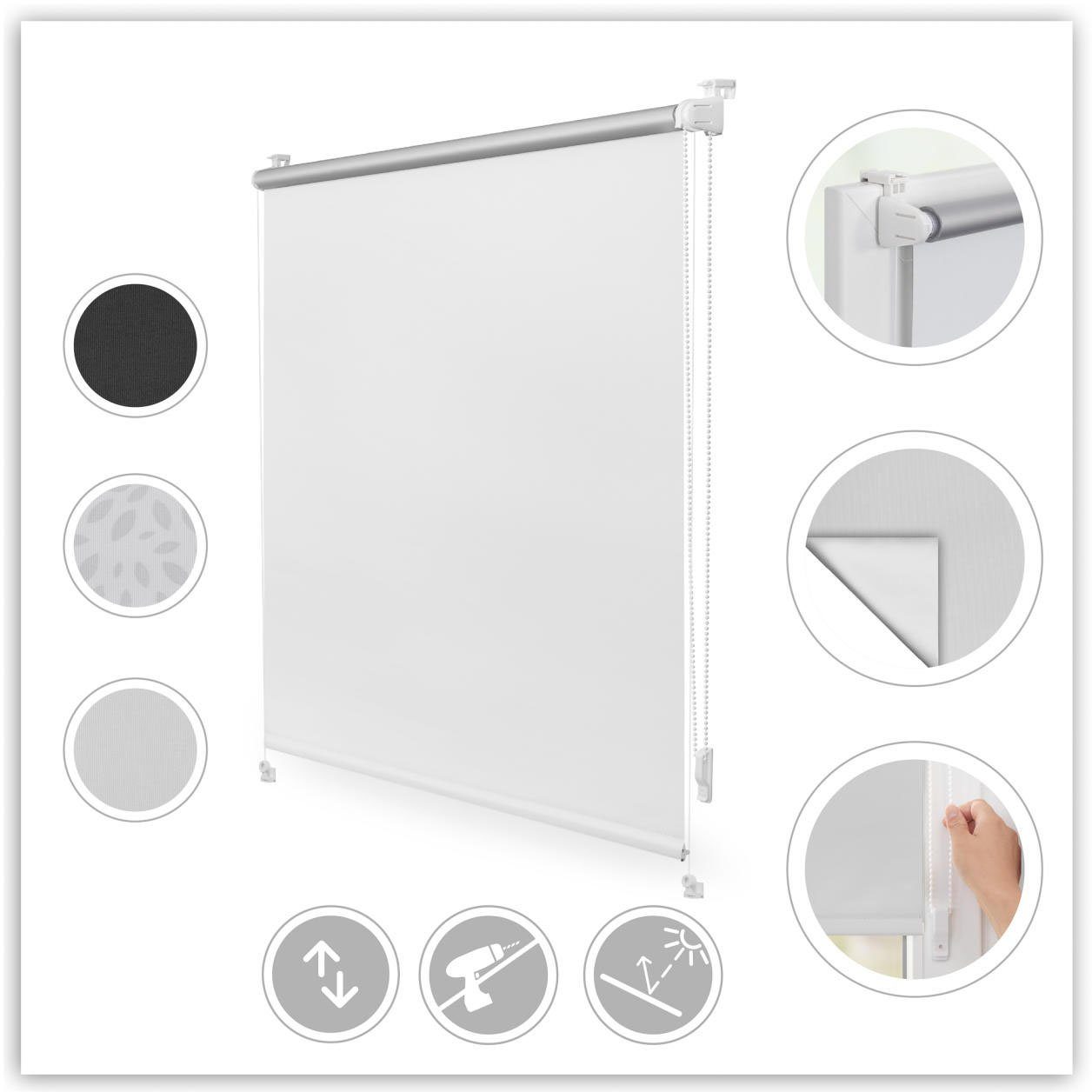 Seitenzugrollo Verdunkelungsrollo Thermo-Rollo Klemmfix ohne Bohren, LICHTB günstig online kaufen