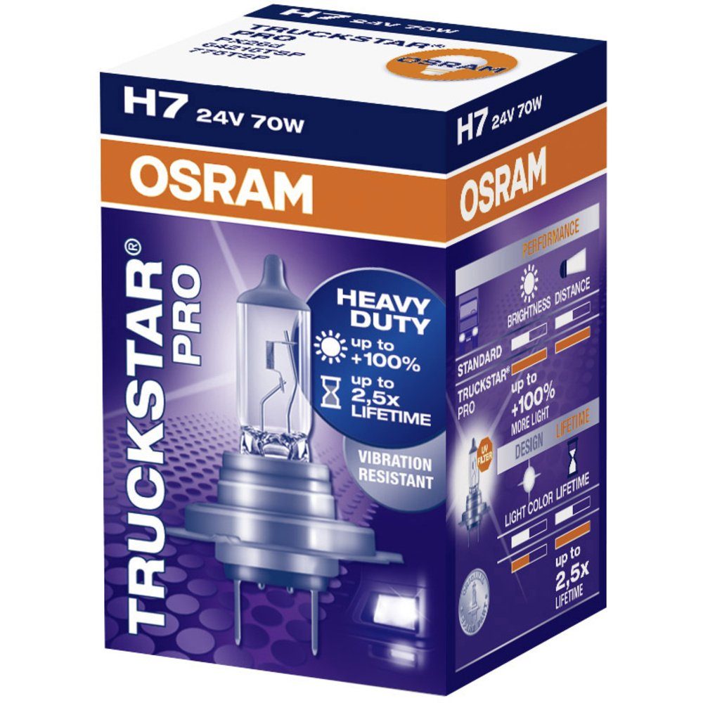Osram KFZ-Ersatzleuchte OSRAM 64215TSP Halogen H7 Truckstar W 70 Leuchtmittel 24 V