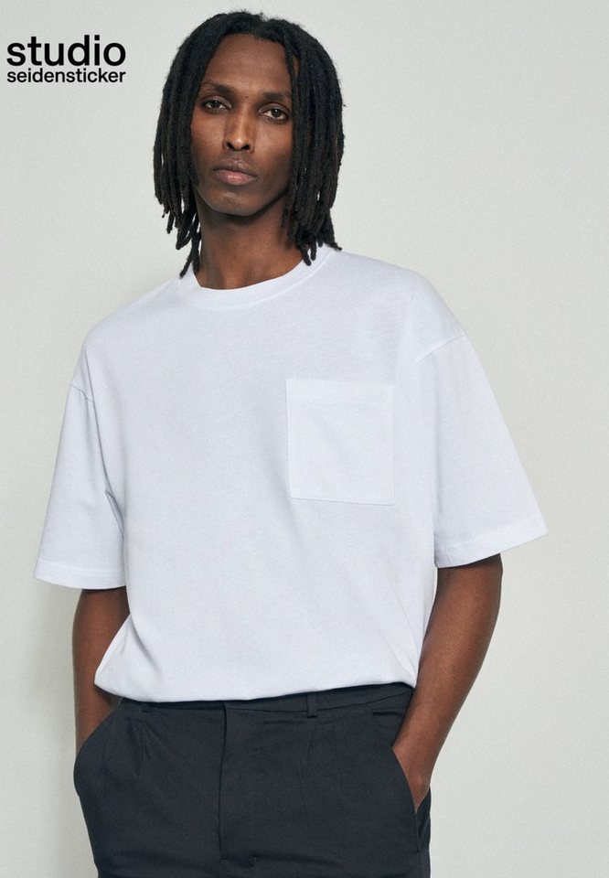 studio seidensticker T-Shirt Studio Kurzarm Rundhals Uni, Passform:  Oversized