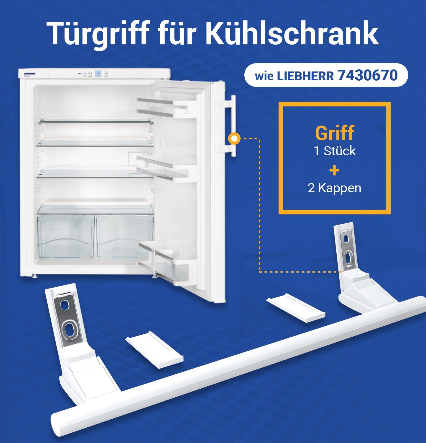 7430670, Gefrierschrank für Kühlschrank Ersatz Türgriff 1-tlg., Liebherr VIOKS für