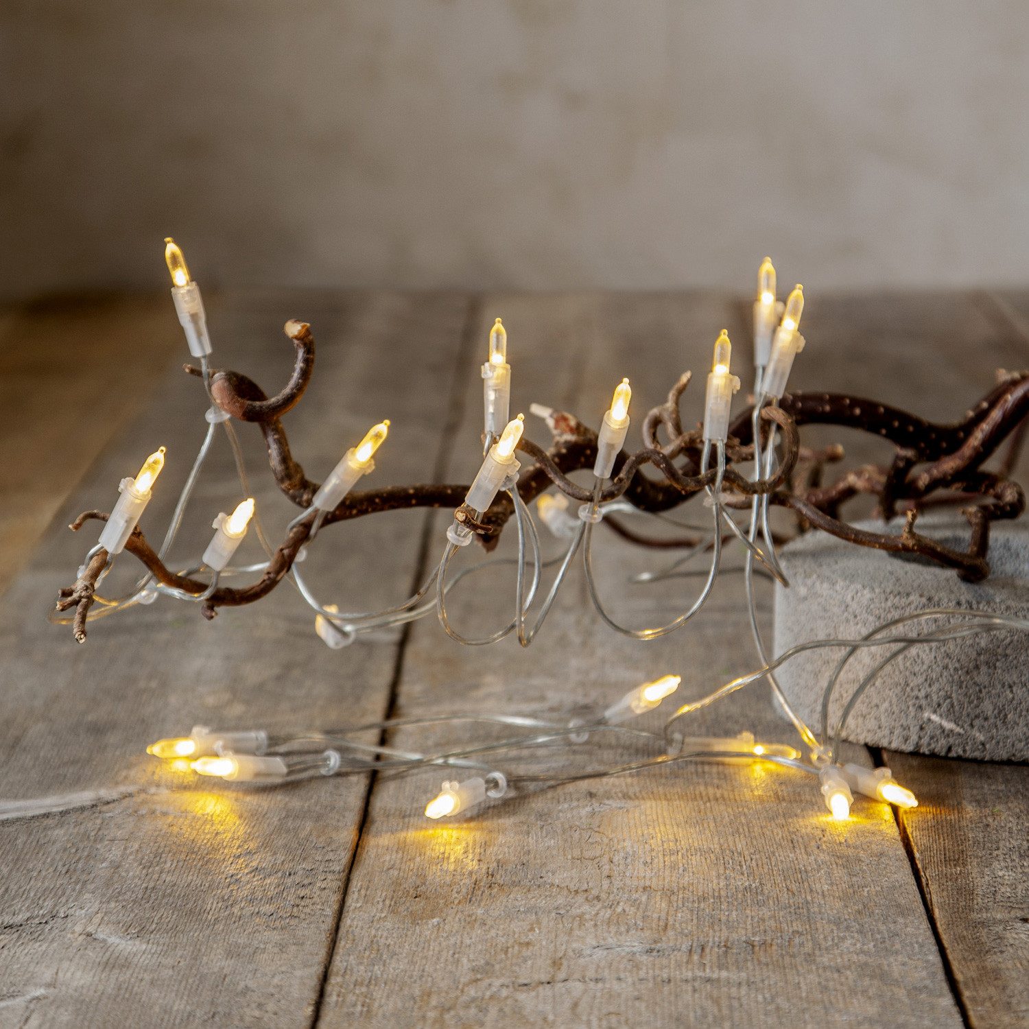 MARELIDA LED-Lichterkette Weihnachtslichterkette Pisello 20 warmweiße LED 2,85m für Innen, 20-flammig