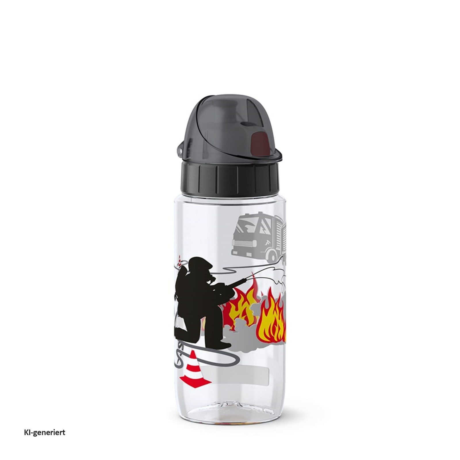 Emsa Trinkflasche Kindertrinkflasche Drink2Go Tritan® Fireman, Glasflasche Leichtgewicht