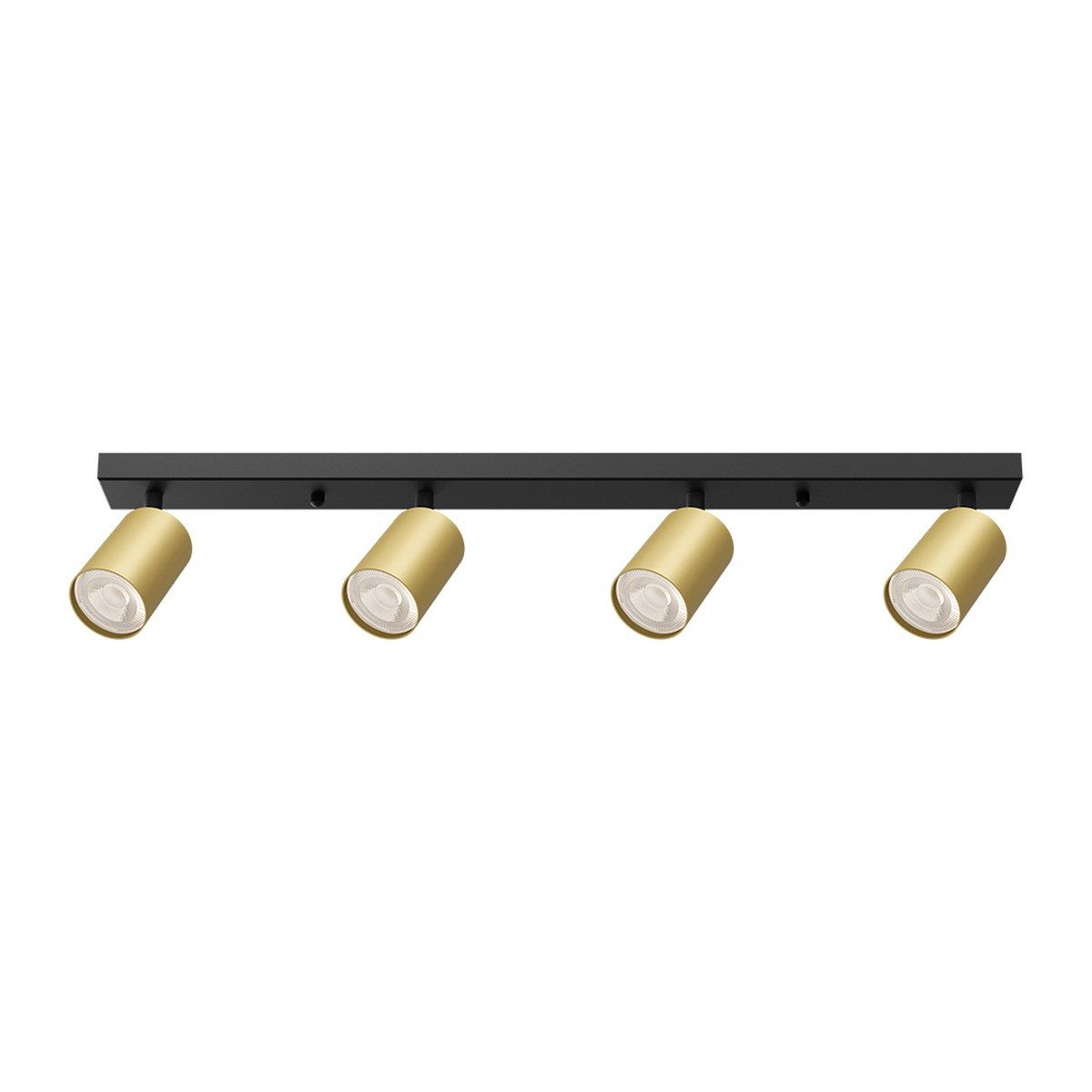 Braytron LED Deckenleuchte Spotleuchte Rund oder Eckig 1-4 Flammig GU10 Fassung Weiß Schwarz Gold, ohne Leuchtmittel, Deckenlampe GU10, Schwenkbare Spots, 1-4 Flammig
