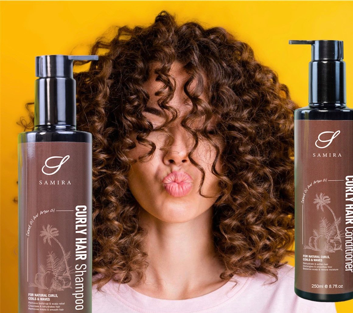 Samira Haarshampoo Locken Shampoo & Conditioner Set Traumlocken 250ml, Locken Shampoo und Locken Conditioner, Lockenverstärkend, Anti-Frizz, Definition, entwirrend