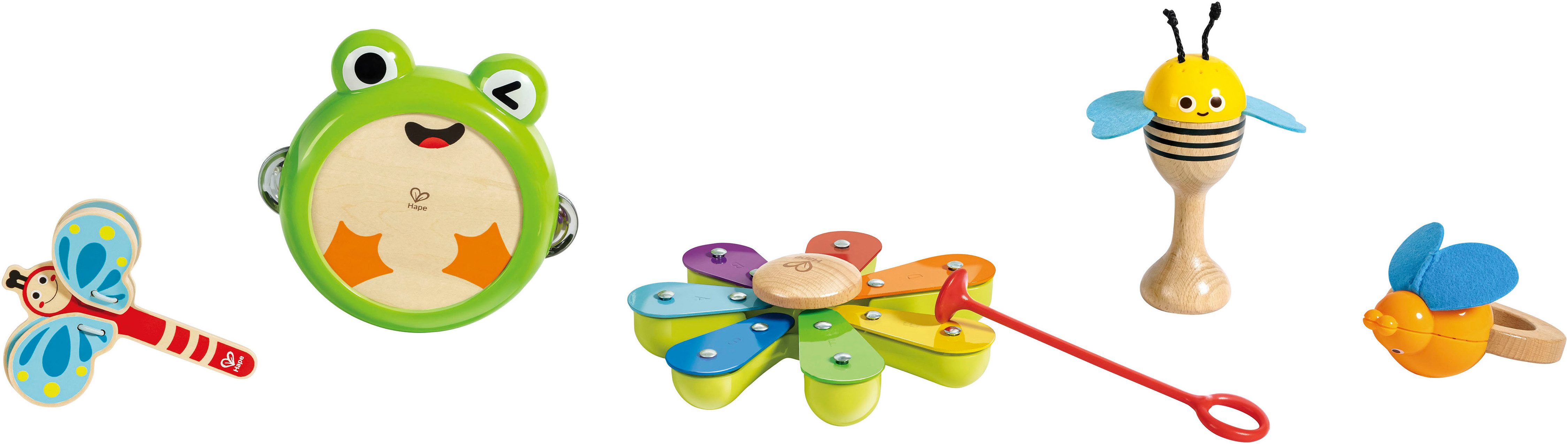 Hape Spielzeug-Musikinstrument Rhythmus-Kit Natur, (Set) günstig online kaufen
