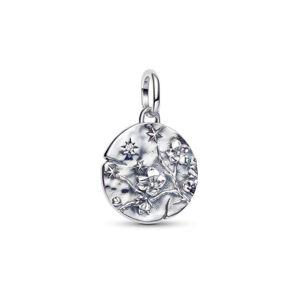 Pandora Charm-Einhänger PANDORA Talisman Medaillon-Charm Kirschblüte, Sterlingsilber