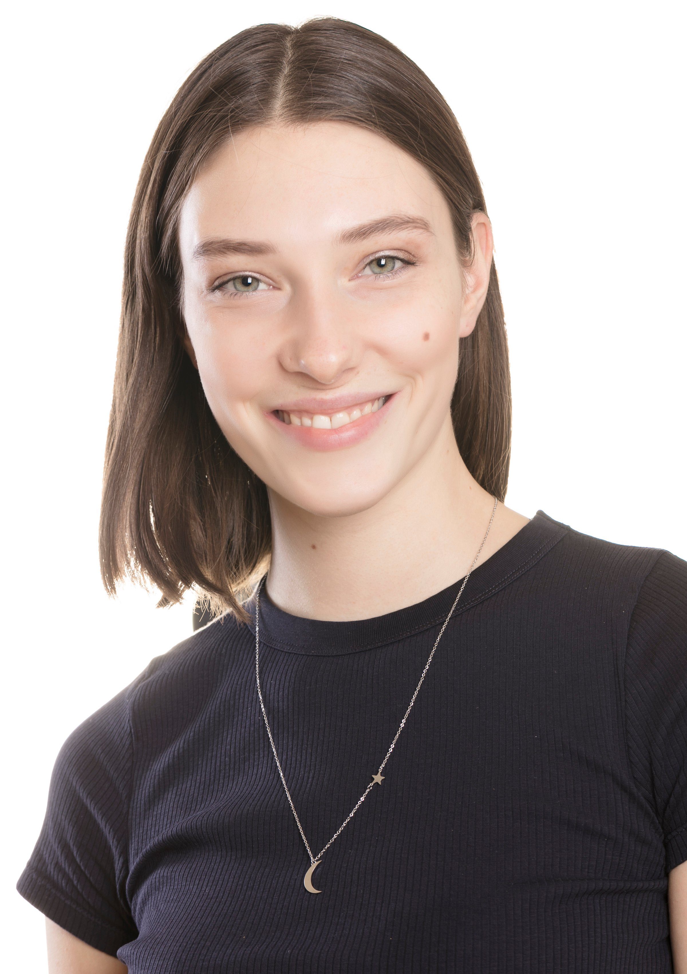 Hey Happiness Edelstahlkette Damen Mond Stern günstig online kaufen