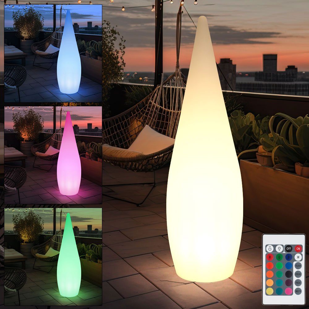 GLOBO LIGHTING Stehlampe, Leuchtmittel inklusive, Warmweiß, Außenleuchte Stehlampe RGB LED dimmbar Terrassenlampe