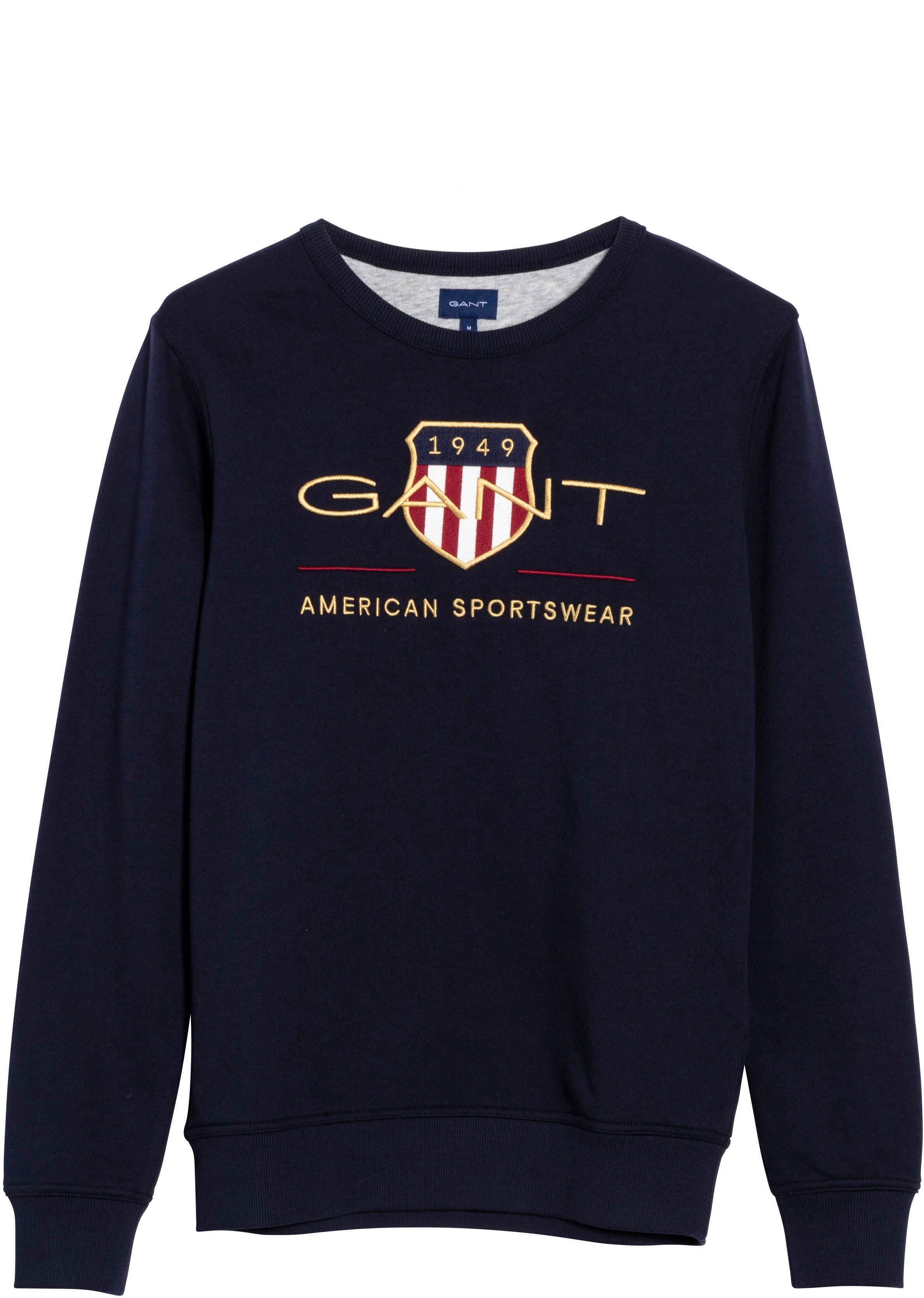 Gant Sweatshirt »Herren Sweatshirt - Archive Shield C-Neck,« online kaufen  | OTTO