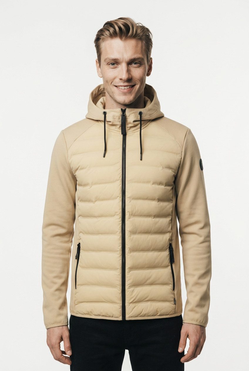 Icepeak Strickjacke H SOFTSHELLJACKE ARZBERG mit fester Kapuze, aus Polyester, Viskose und Elasthan