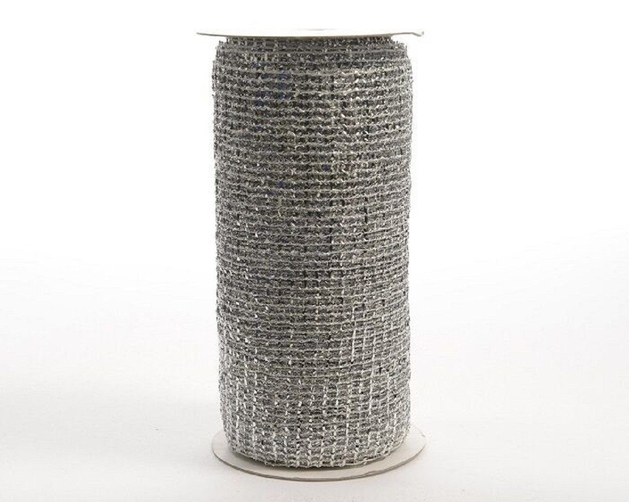 Kaemingk Tischband Maschenband Geschenkband Weihnachten Tischband silber 2,70 m