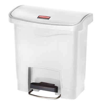 Rubbermaid Mülleimer Step-on Mülleimer Slim Jim 15 L Weiß