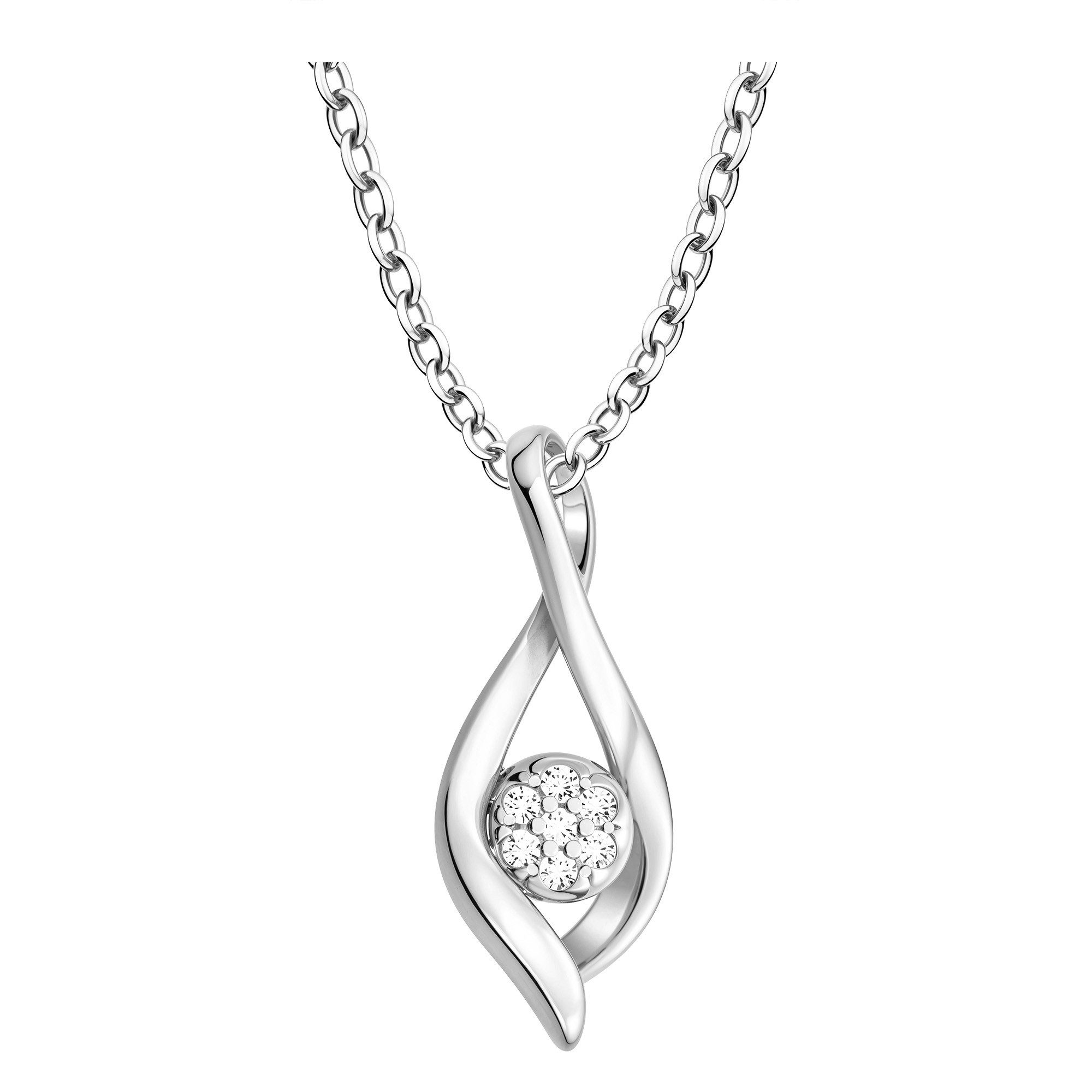 Sofia Milani Kette mit Anhänger Zirkonia, 925 Silber Damen Schmuck - N08830 günstig online kaufen