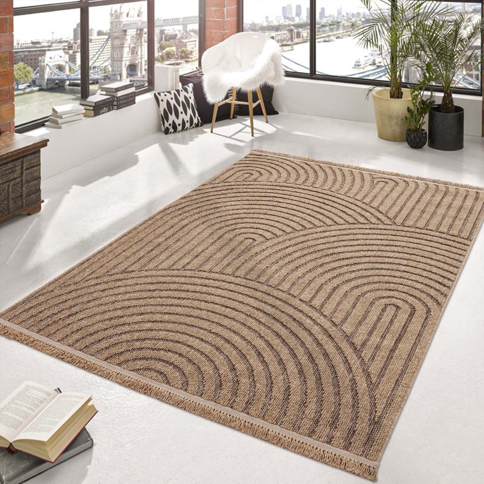 TaraCarpet Teppich Outdoor & Indoor Teppich wetterfest Borneo Premium Sisal günstig online kaufen