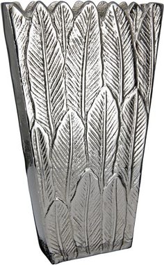 Casablanca by Gilde Dekovase Feder (1 St), Vase aus Aluminium, Dekoobjekt