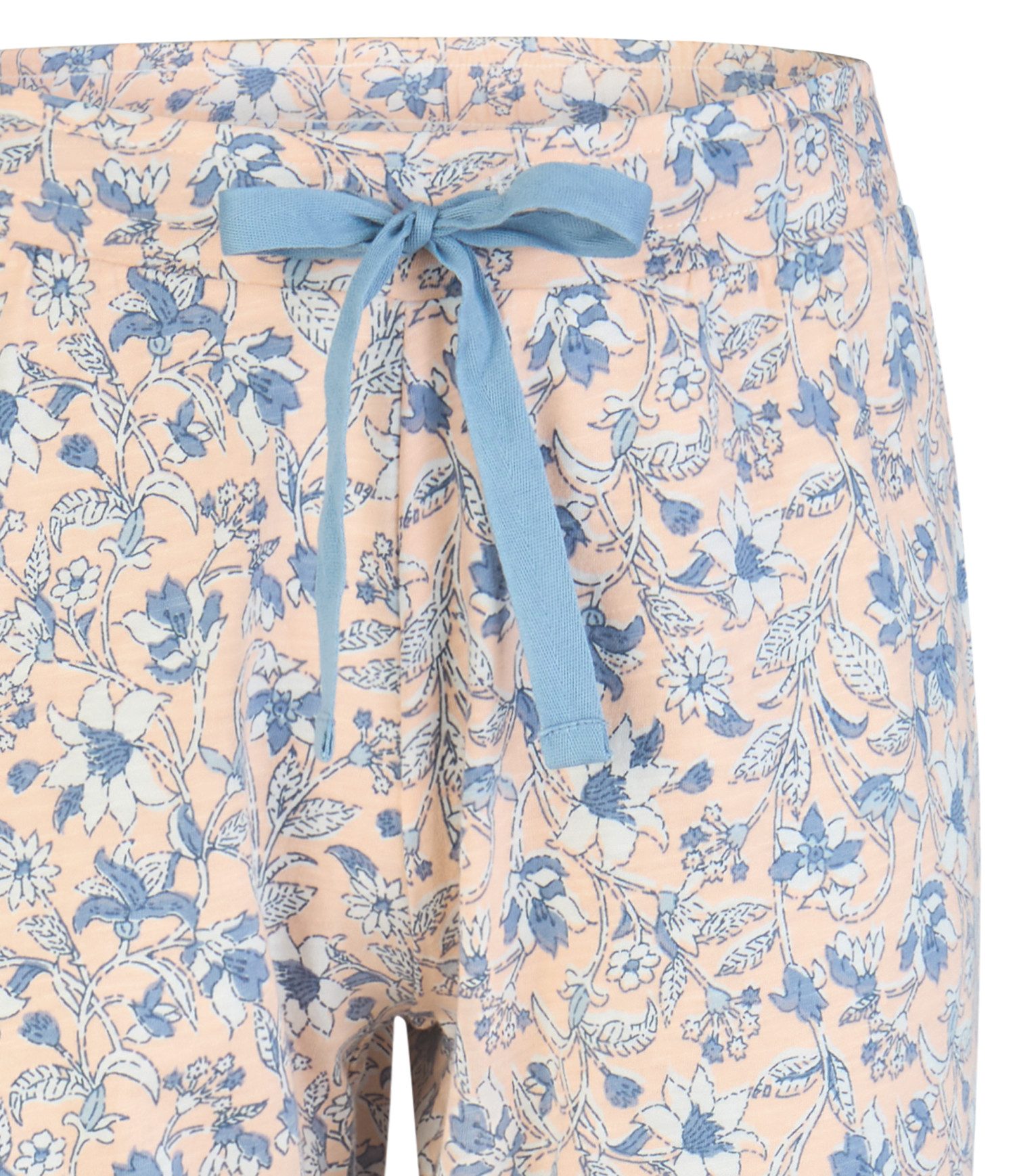 By Louise Pyjamahose Lace Luxury (1-tlg., 1-teilig) Damen Schlafhose Pyjamahose Caprihose Baumwolle