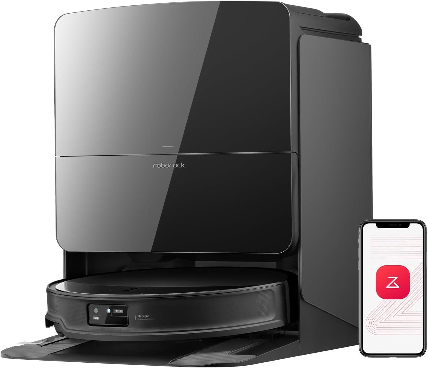 Roborock Вакуумный робот roborock Saros 10R (Upgrade von S8 MaxV Ultra), Вакуумный робот mit Wischfunktion&angebbarem Wischmopp, 22.000 Pa Saugkraft,7,98cm Ultra-Slim Design,StarSight System 2.0