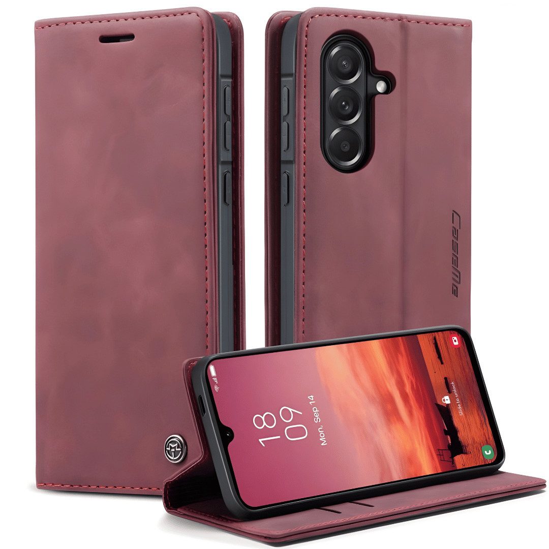 SmartUP Smartphone-Hülle für Samsung Galaxy A57 5G Klapphülle Fliphülle Tasche Full Case Cover 6,7 Zoll, Integrierte Standfunktion, zwei Kartenfächer