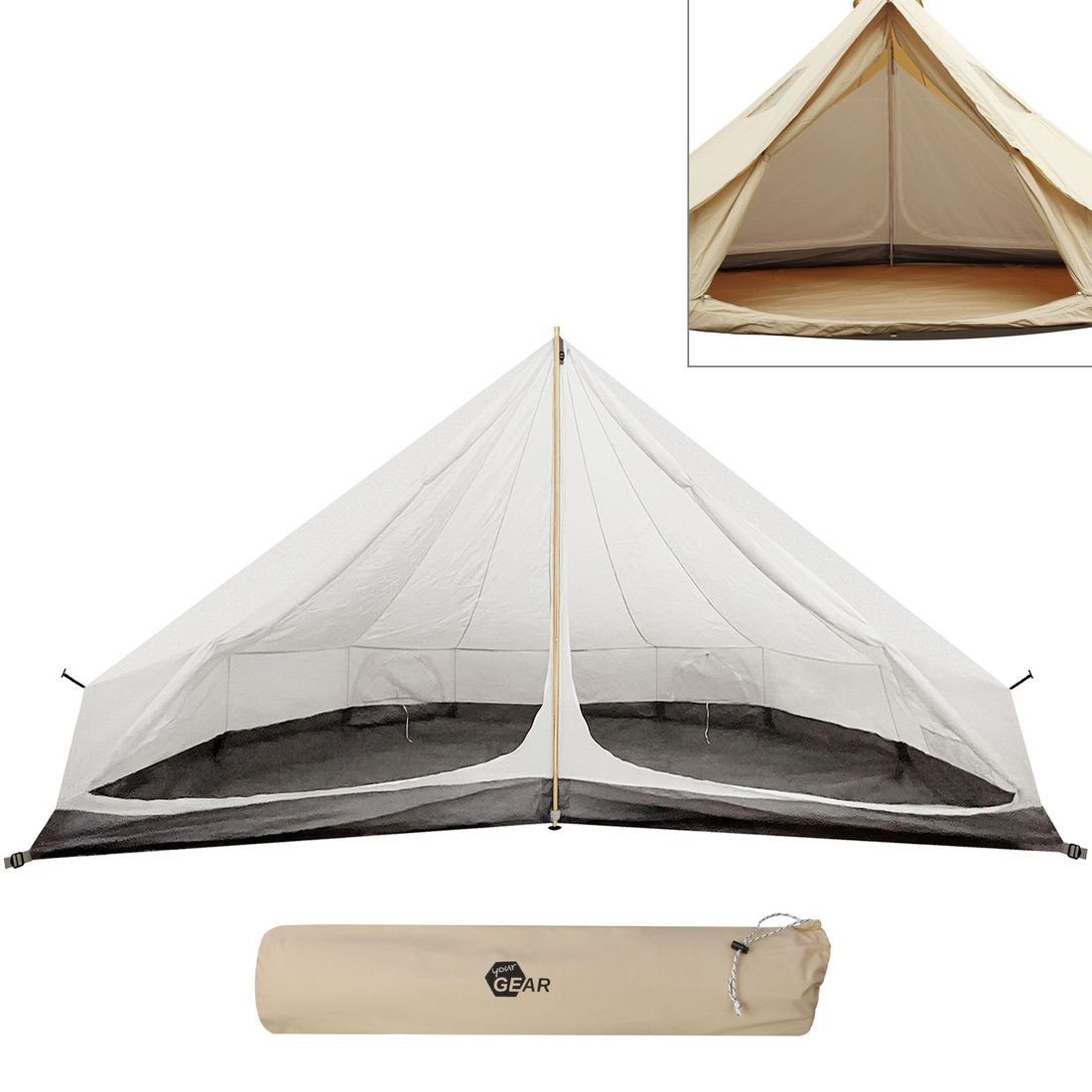 yourGEAR Tipi-Zelt yourGEAR Schlafkabine für Zelt Desert 8 Pro Innenzelt für 4 Personen, Personen: 4