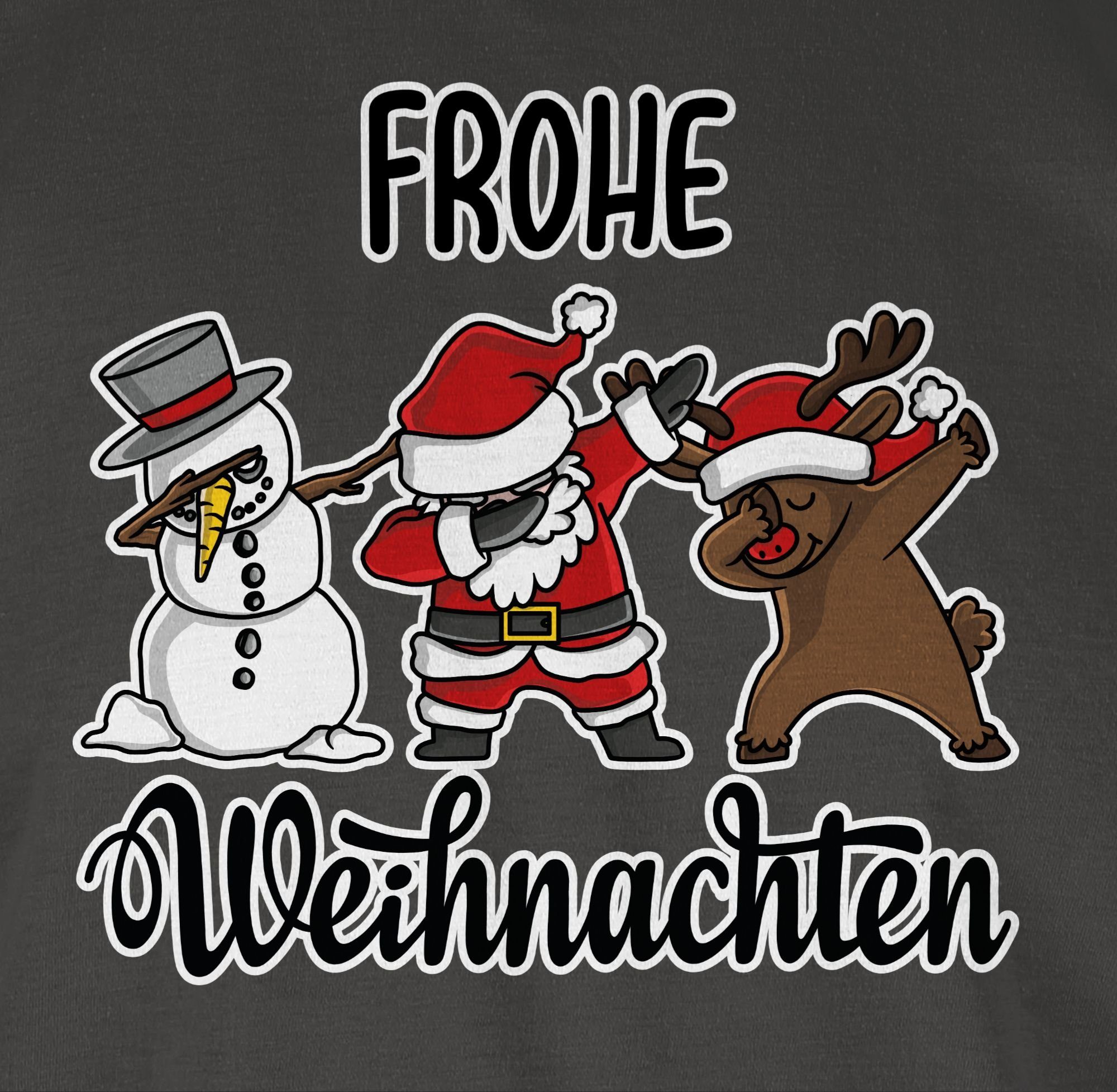 03 Dabbing Shirtracer Kleidung Weihachten Dunkelgrau Weihnachten Frohe T-Shirt