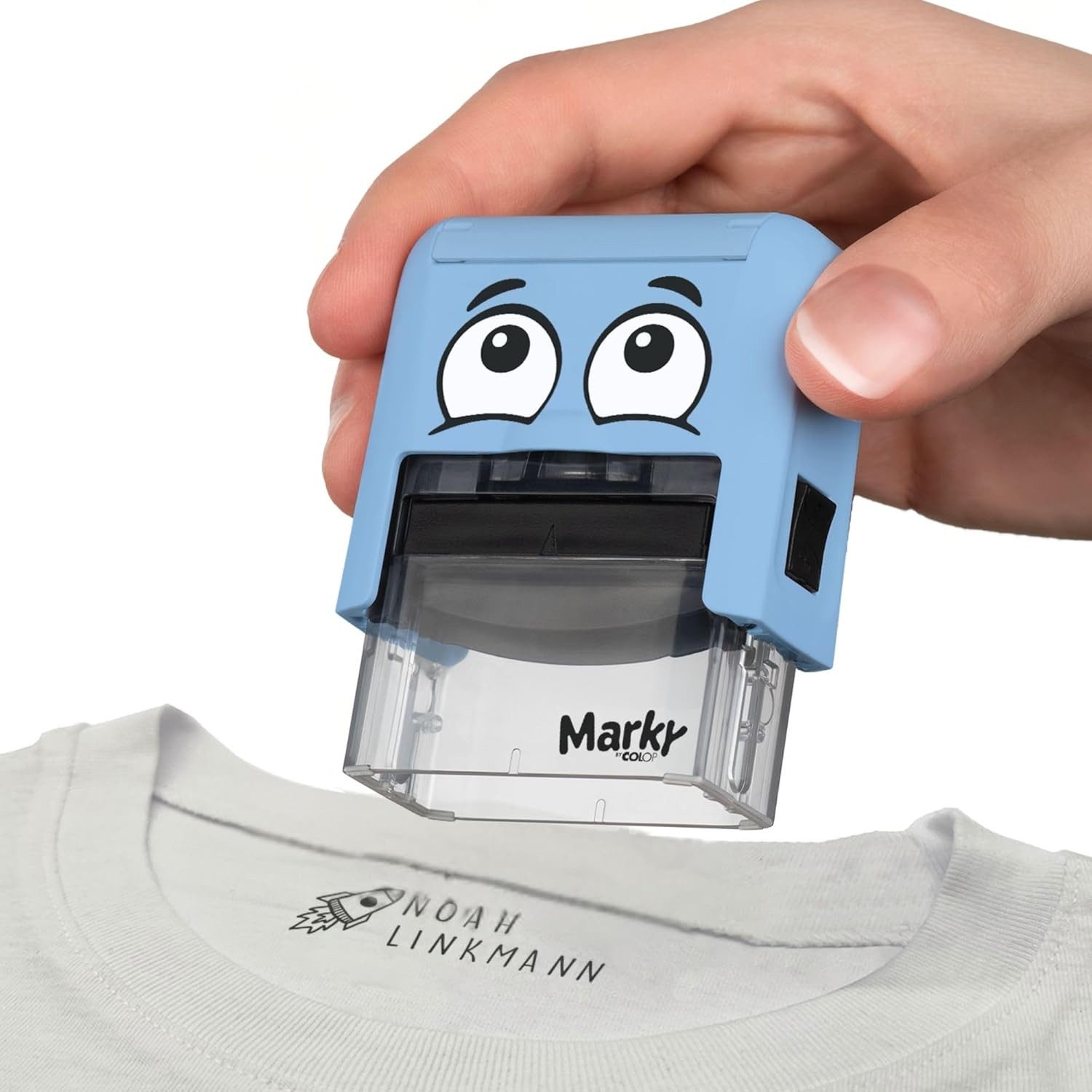 STAEDTLER Spiel COLOP MARKY Stempel-Set Blau - Textilstempel für Kinder