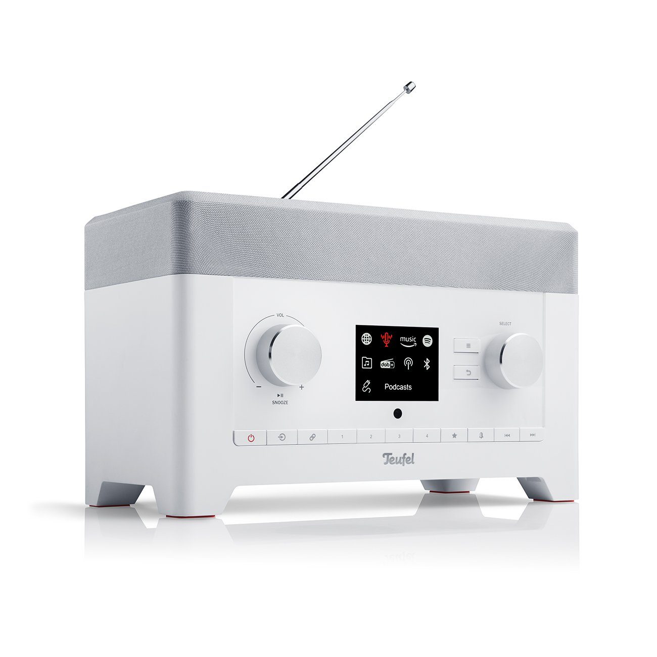 FM, - W) Teufel 3SIXTY RDS, Internet-Radio Weiß Senderspeicherplätze Internetradio, - 30 RADIO FM UKW, (Alarmfunktion, DAB+,