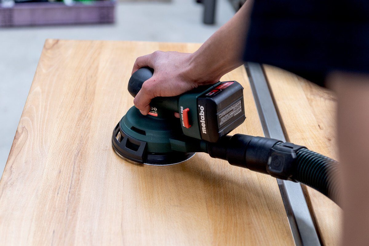 metabo Akku-Exzenterschleifer PowerMaxx SXA 12-125 BL, max. 10000 U/min, 20000 U/min, Ohne Akku in MetaBox