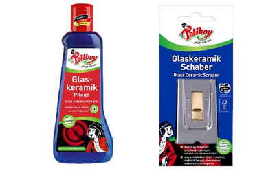 poliboy Poliboy Glaskeramik Pflege, 200 ml + Glaskeramik Schaber Glaskeramikreiniger (2-St)