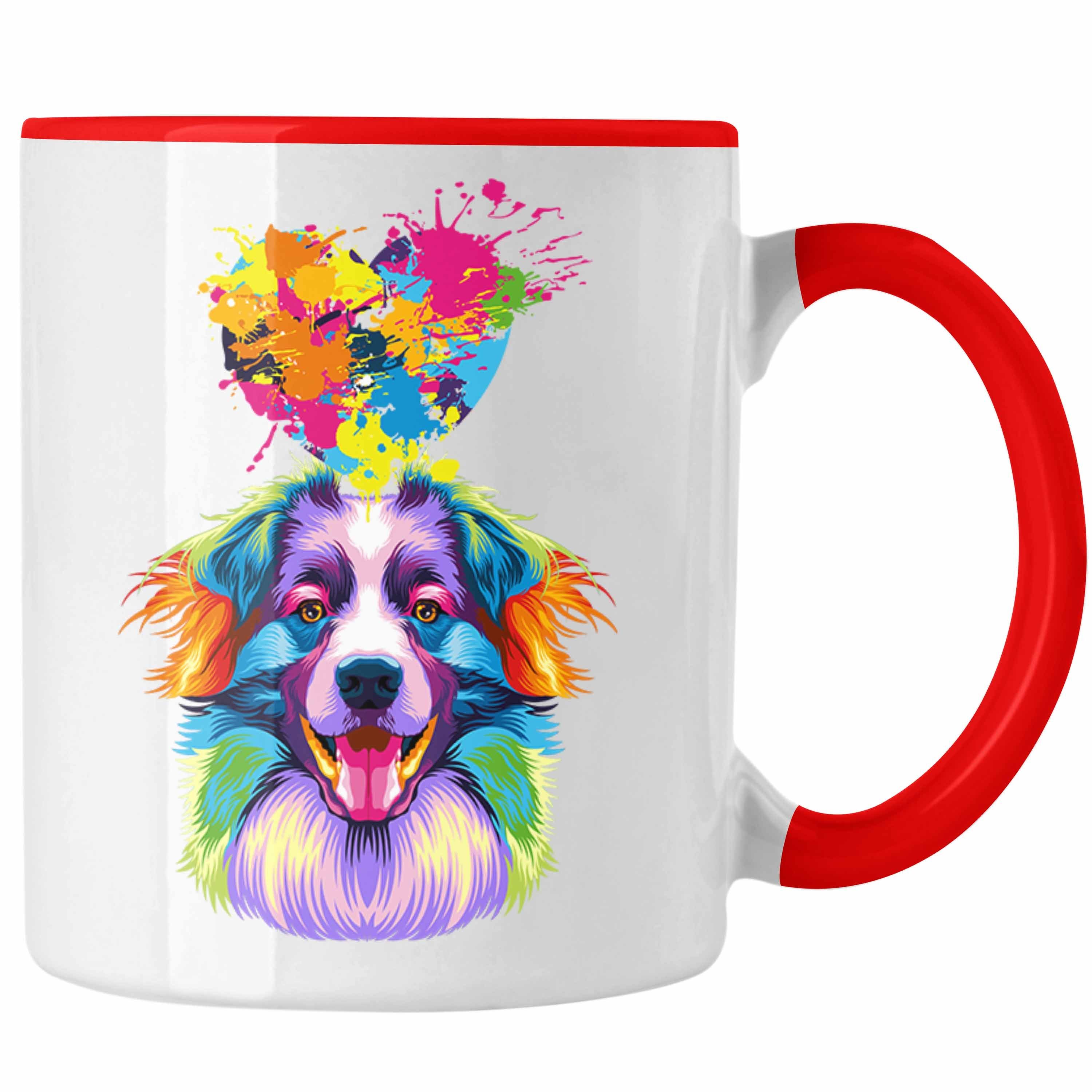 Trendation Tasse Border Collies Herz Farbe Besitzer Tasse Geschenk Lustiger Spruch Gesc Rot