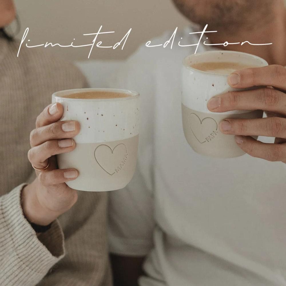 Eulenschnitt Tasse Becher Großes Herz Papa