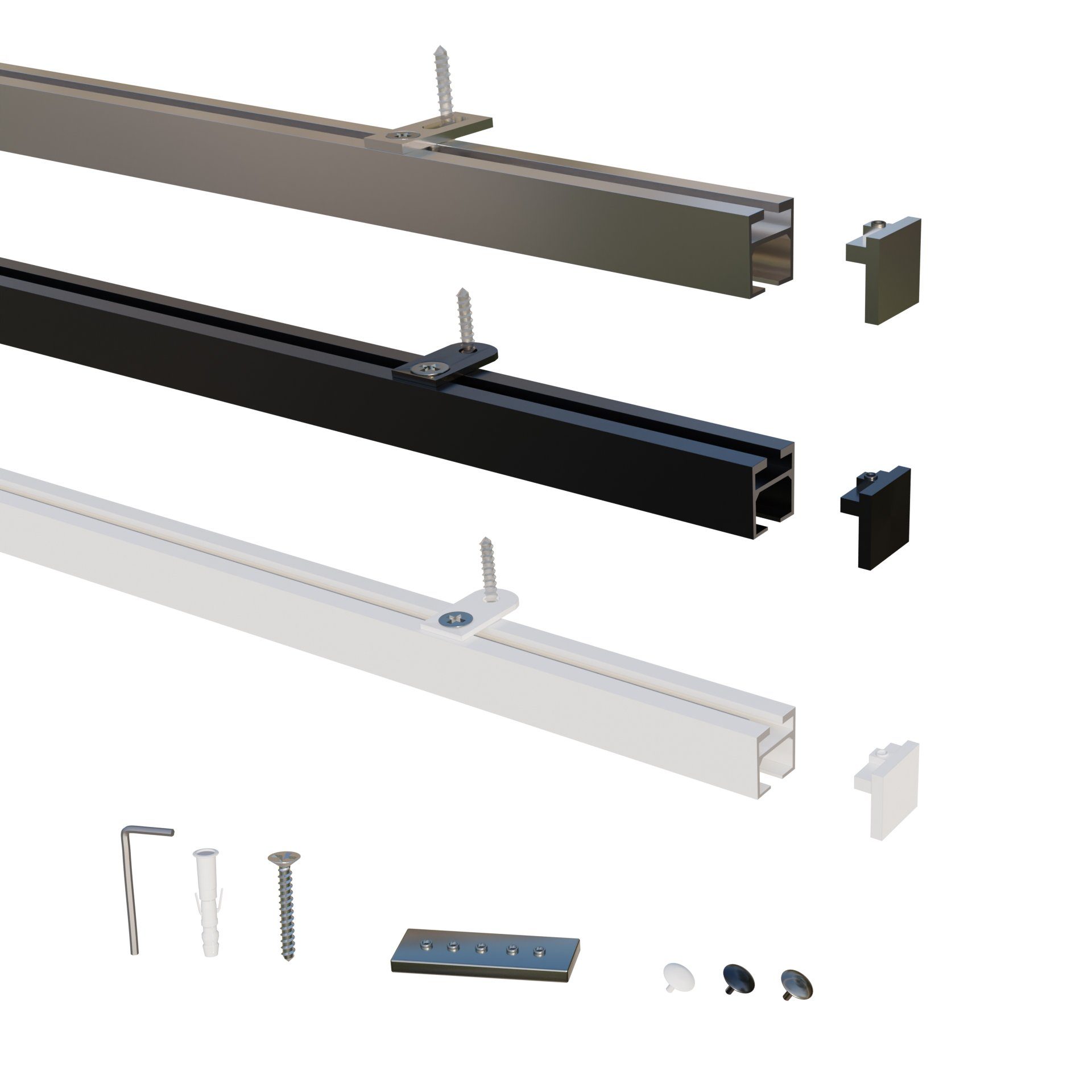 Gardineum Innenlaufschiene eckige Innenlaufstange/ Gardinenstange 20 x 20 m günstig online kaufen