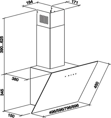 GURARI Gas-Standherd GCH E 914 BL r+GCH 286 BL 9 Prime/5 Jahres Garantie, mit 1-fach-Teleskopauszug, Retro Gas Elektro Standherd 90 cm/ 121L +Dunstabzugshaube 90cm