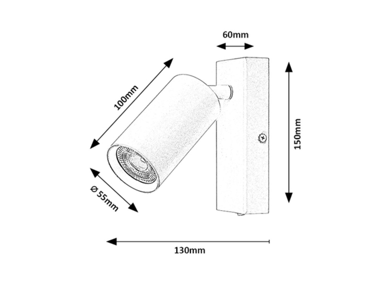 Rabalux LED Deckenspots "Solo" Metall, weiß, rund, GU10, ø55mm