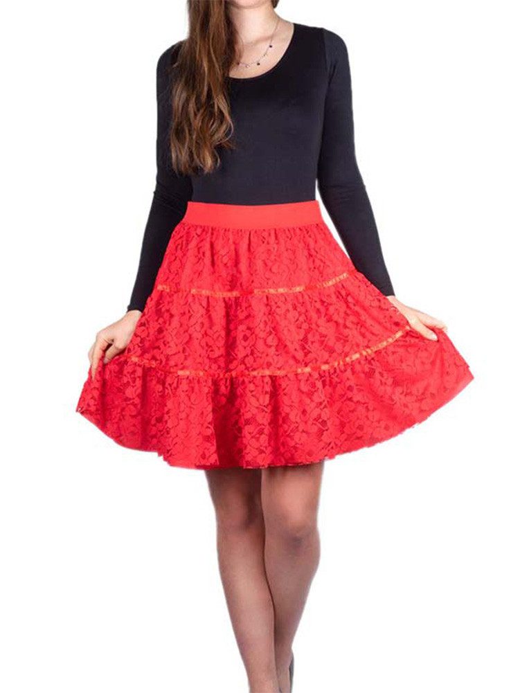 Goldschmidt Kostüme Kostüm Spitzen Tutu rot Spitzenrock günstig online kaufen