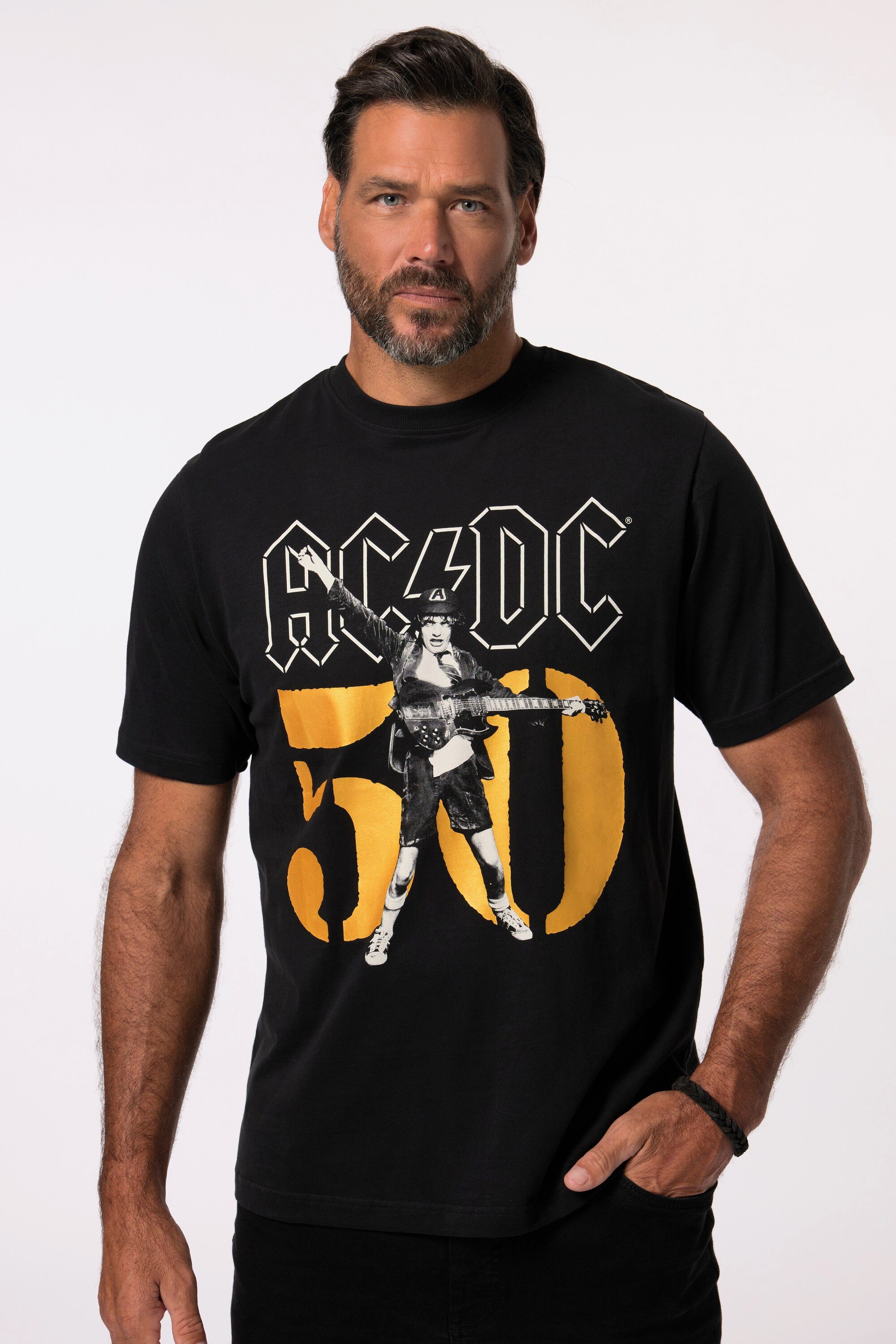 T-Shirt JP 1880 T-Shirt Bandshirt AC/DC Halbarm bis 8 XL