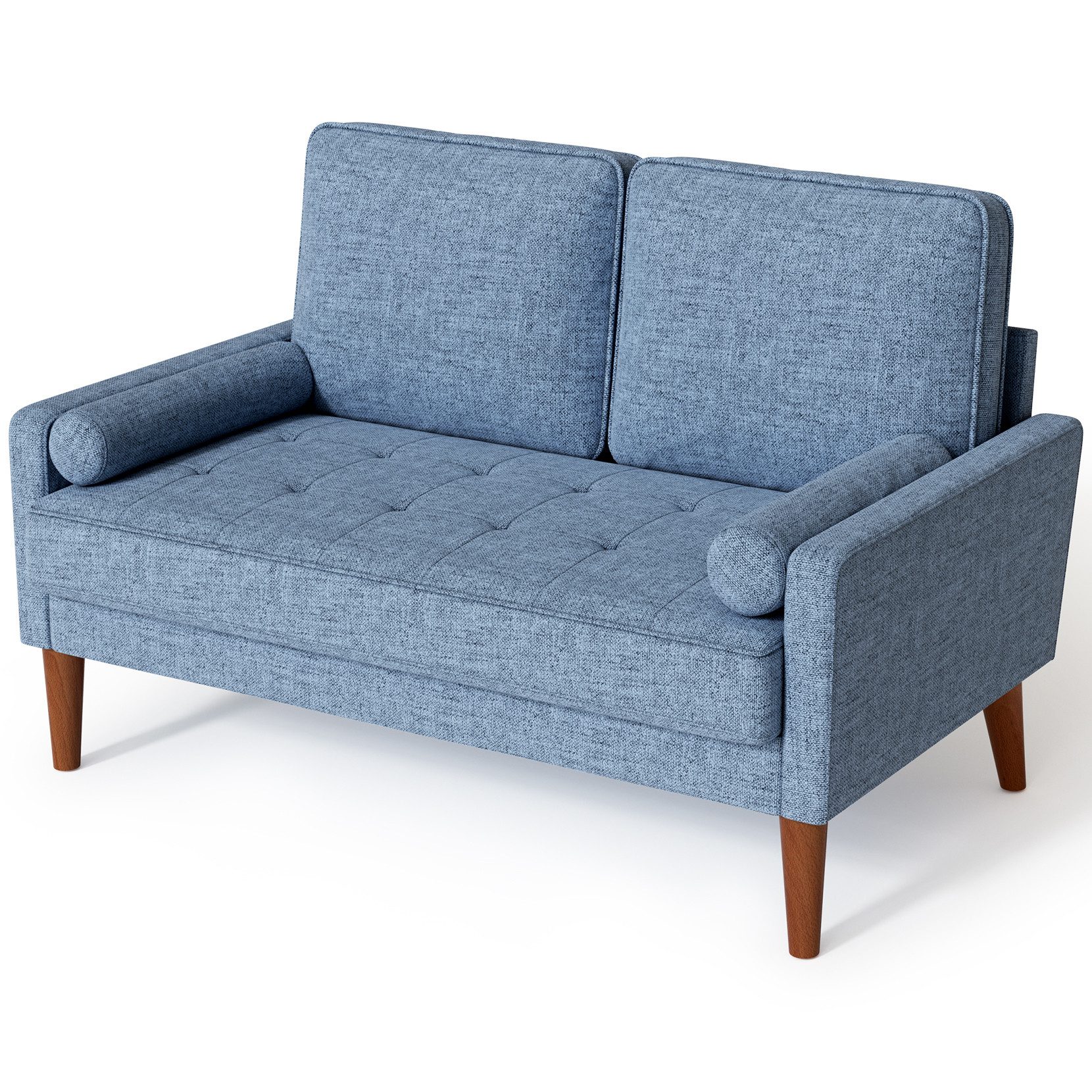 2-Sitzer Sofa 2 Sitzer, Modernes 2er Sofa mit 2 Wurfkissen