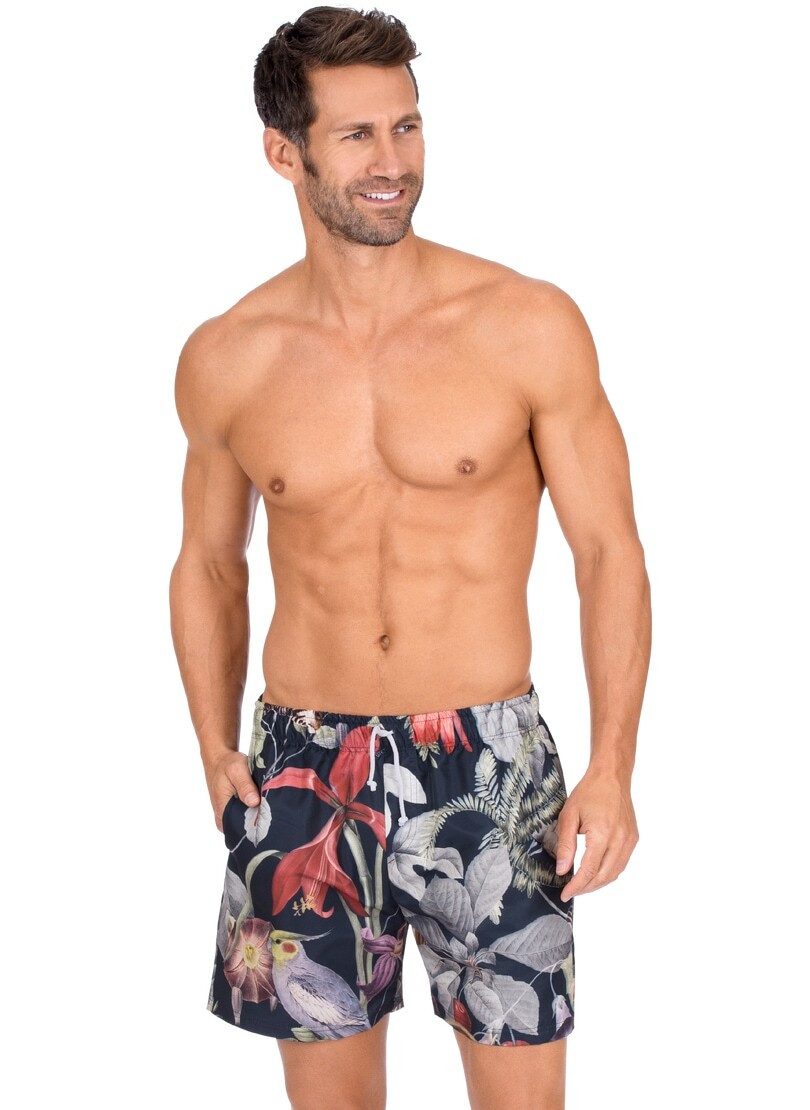 Trigema Shorts TRIGEMA Bade-/Freizeitshorts mit Druckmotiv (1-tlg)