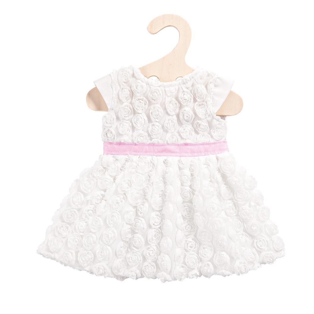 Heless Babypuppe Puppenkleid - weiße Rosen - Größe 35 - 45 cm