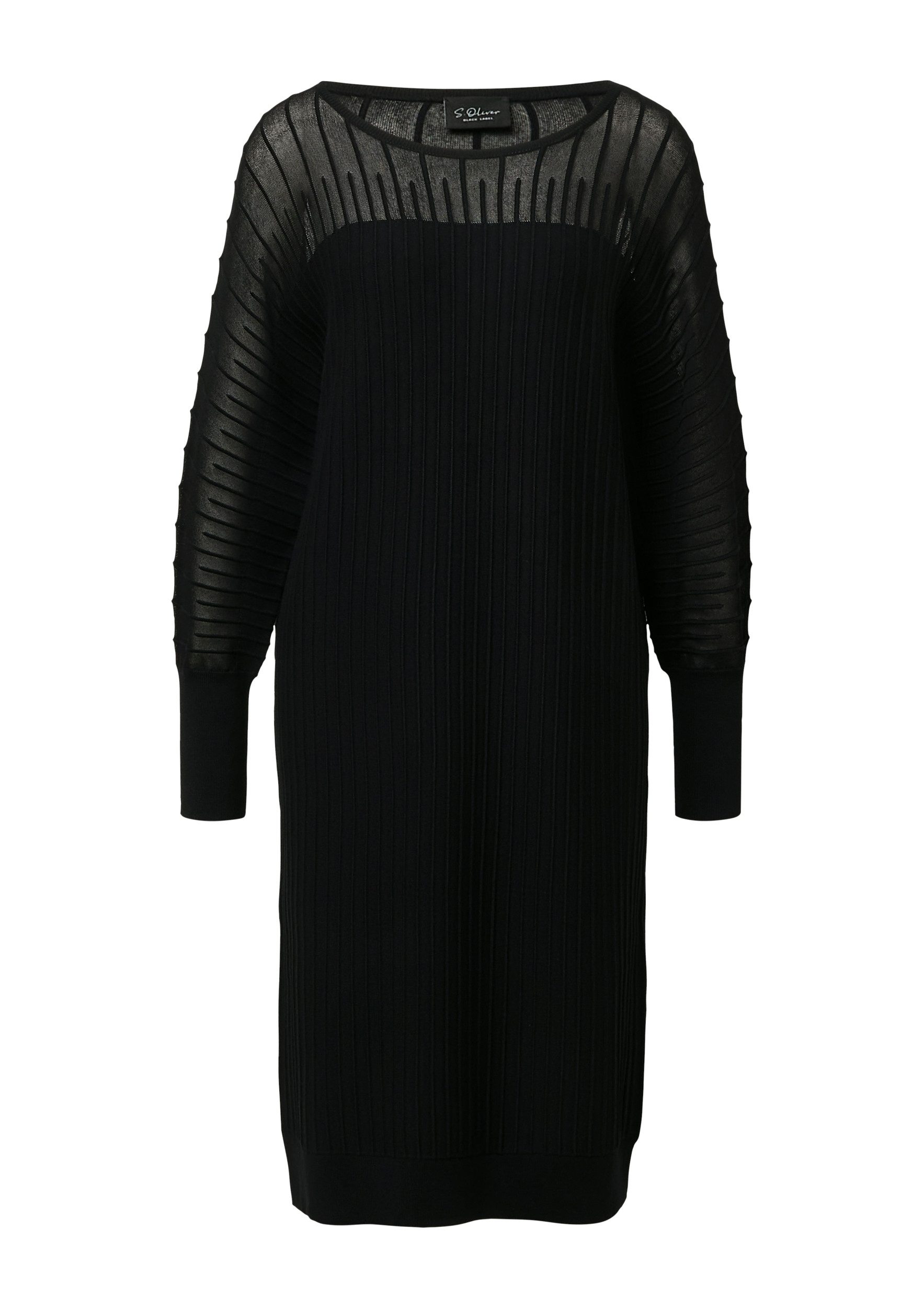 s.Oliver BLACK LABEL Strickkleid -Feinstrickkleid mit Fledermausärmeln