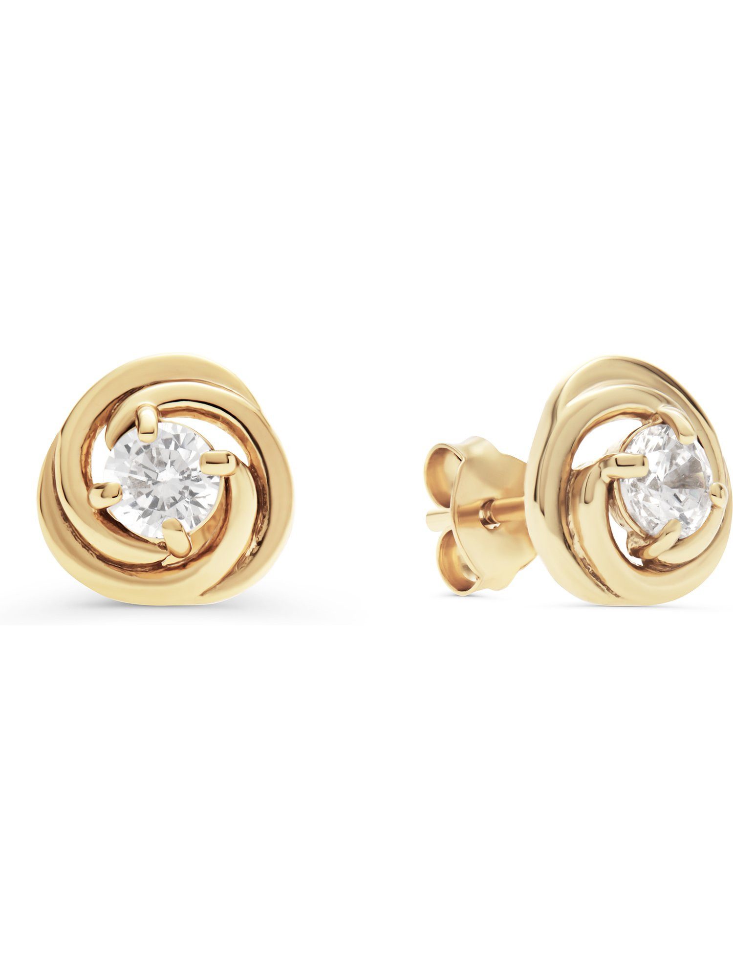 FAVS Paar Ohrhänger FAVS Damen-Ohrhänger 925er Silber 2 Zirkonia