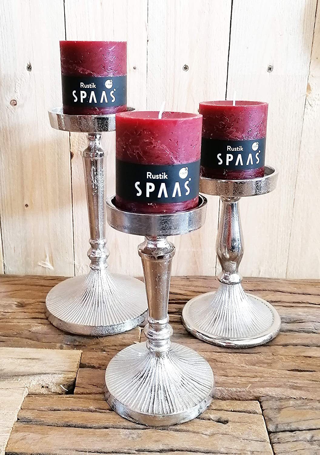 MichaelNoll Kerzenständer Kerzenständer 3er Set Kerzenhalter Aluminium ...