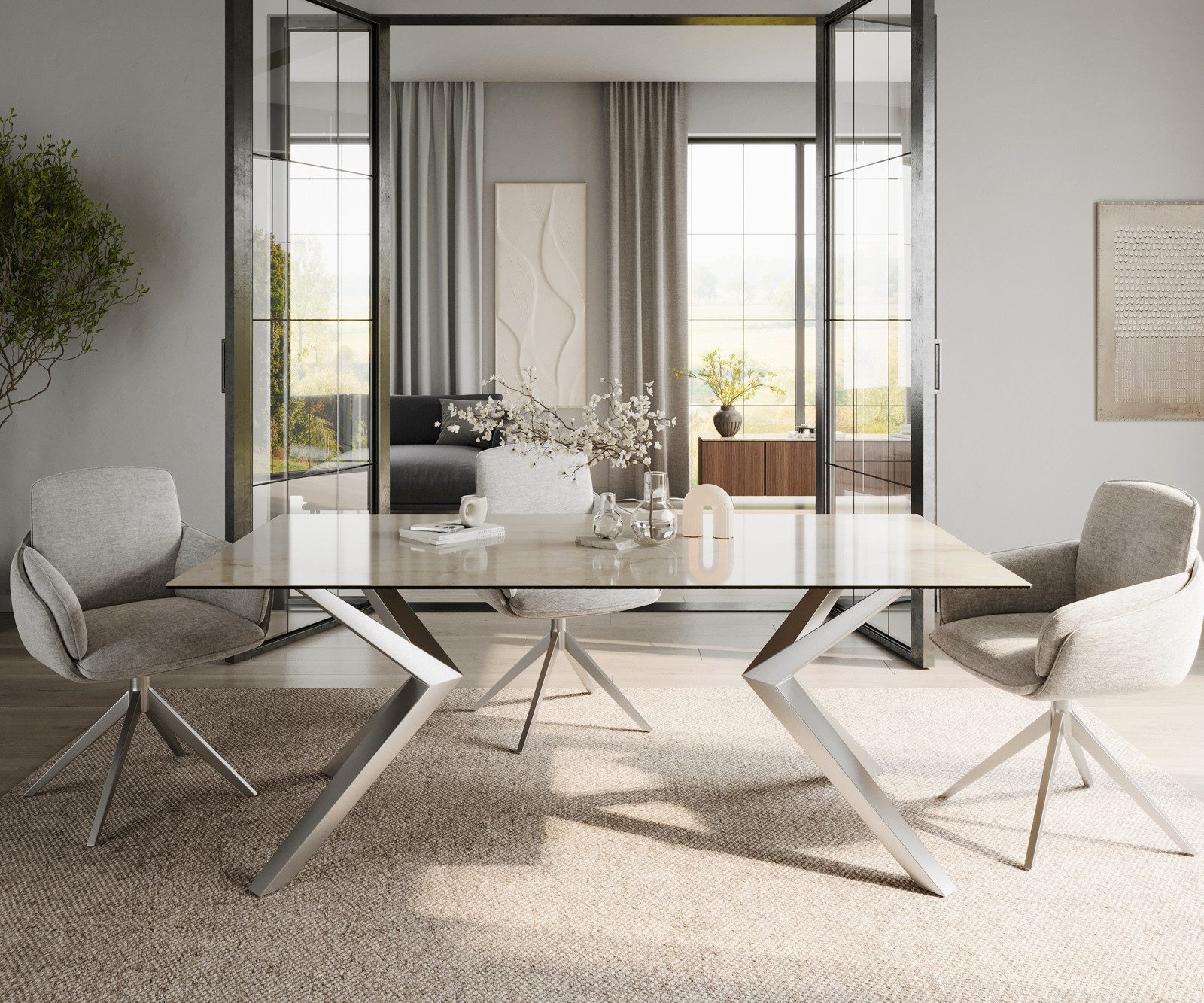 DELIFE Esstisch Edge, Keramik Laminam® Onice günstig online kaufen