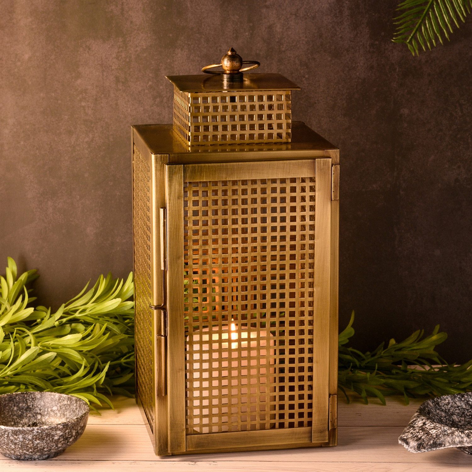 Marrakesch Orient & Mediterran Interior Teelichthalter Vintage tuinlantaarn, balkonlantaarn, tuinlantaarn van Gjola (1 St), Handarbeit