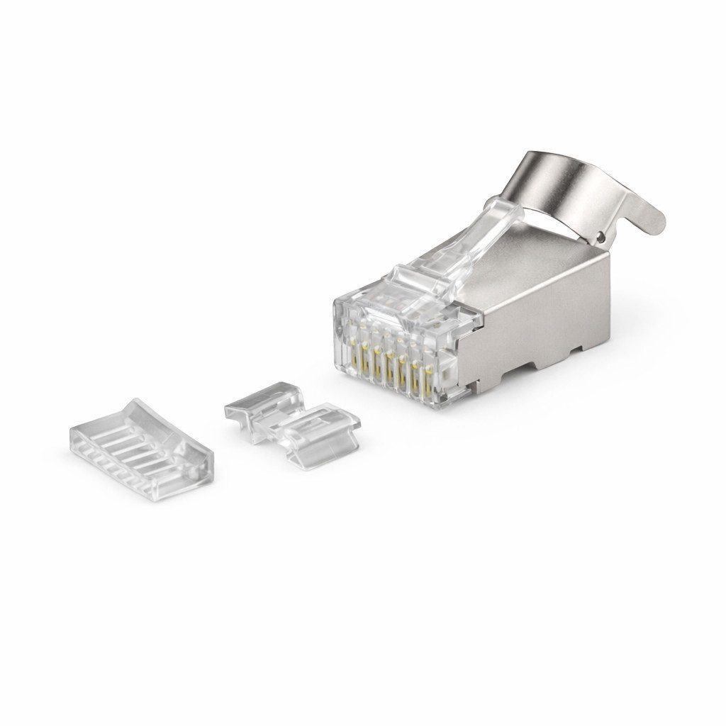 Danicom Netzwerkstecker DANICOM SFTP RJ45 CAT6a Netzwerkstecker - für Starrleiter - 10 Stück