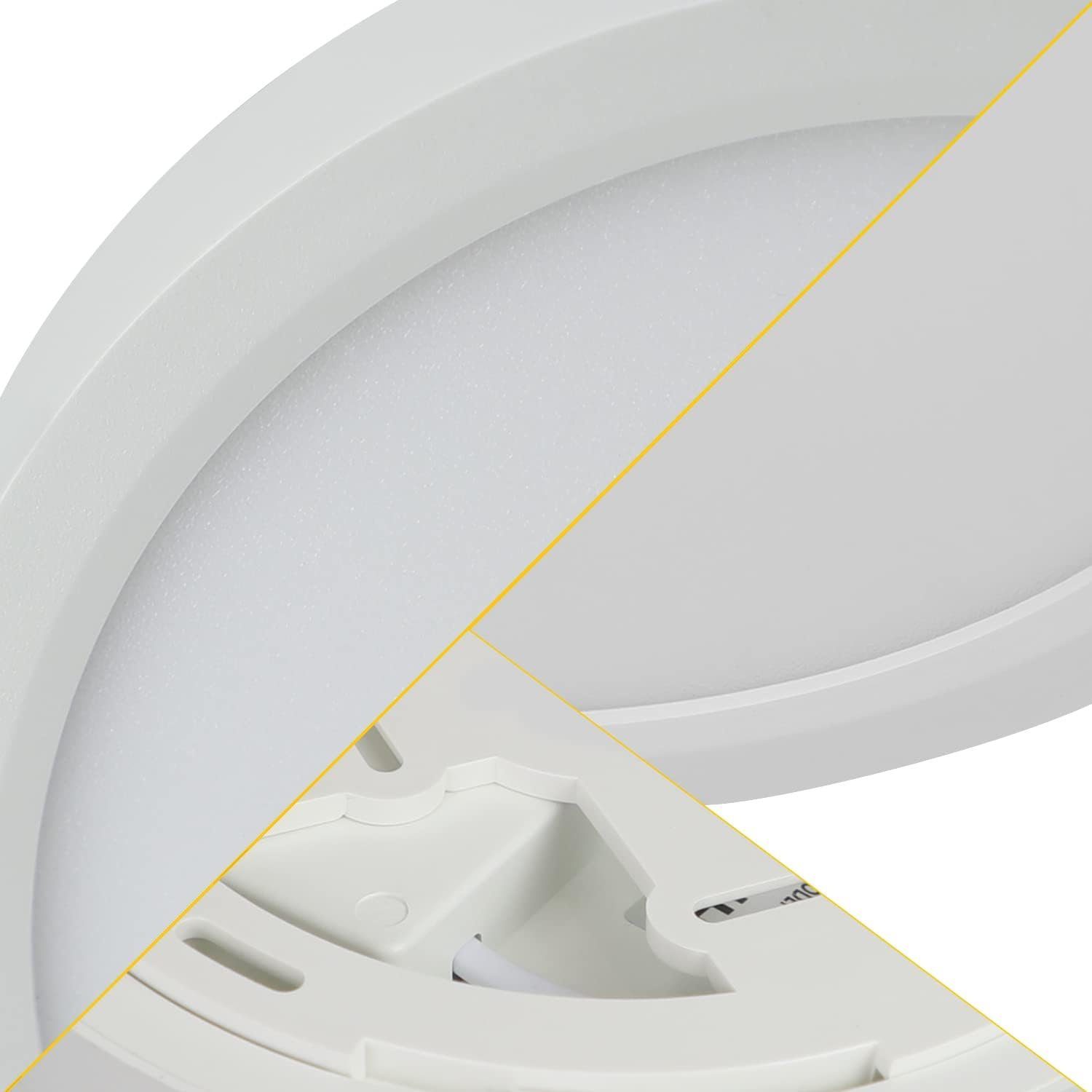 ZMH LED Deckenleuchte Wohnzimmer Ø18/27 Modern Küchenlampe Flur Schlafzimmer, LED fest integriert, Warmweiß, 15W, 3000K, warmweiß, 18×18×2,4cm, kompakt – Bild 4 von 5