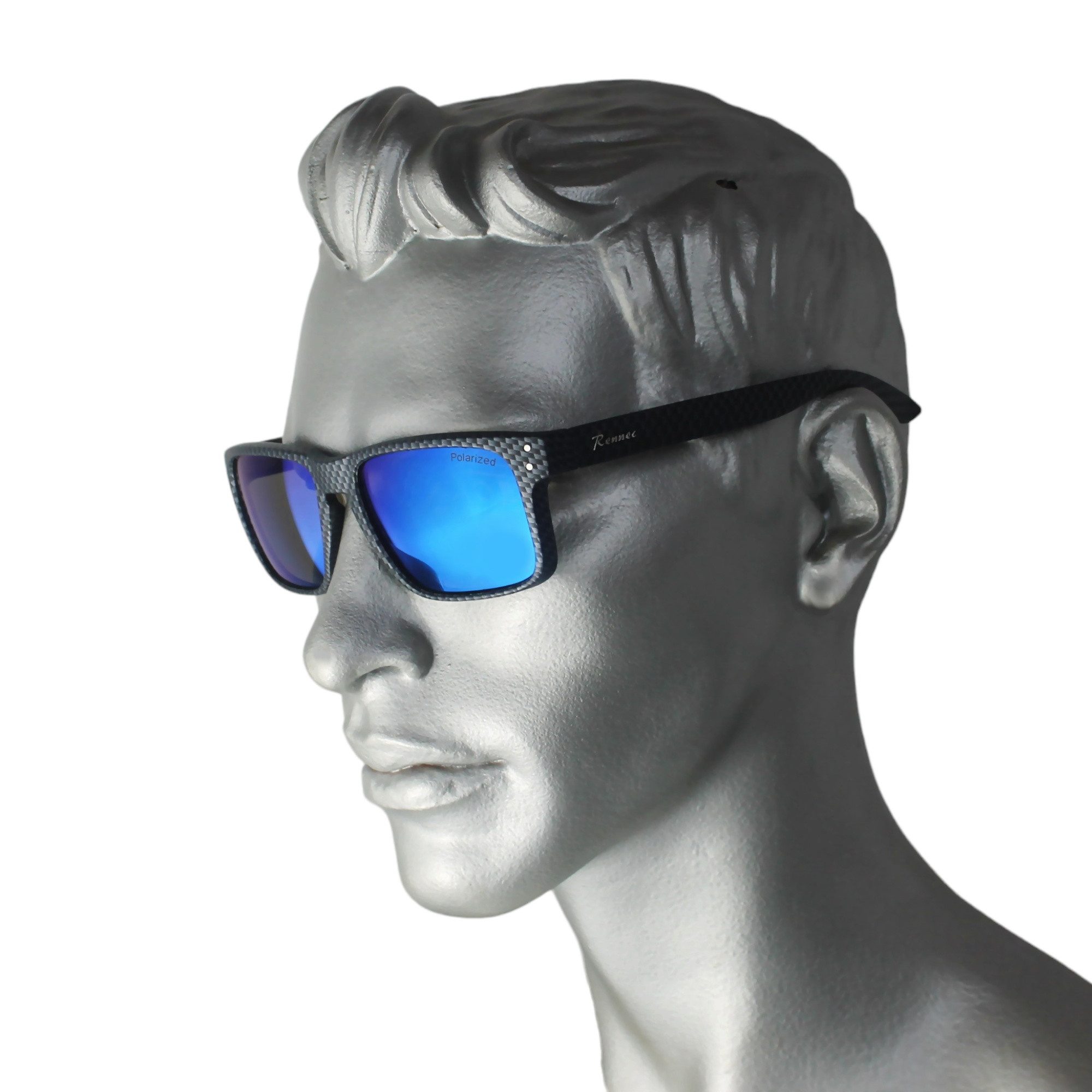 Rennec Sonnenbrille (1x Markenbrille in Carbon Look mit Brillenbeutel) Pola günstig online kaufen
