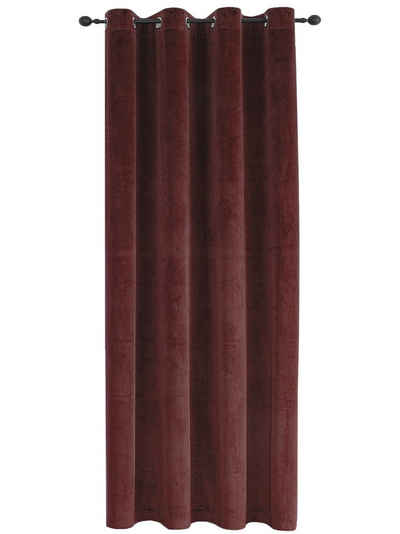 Gardine Vorhang Ösen 140x175 cm Verdunkelung Samt weich blickdicht Gardine, Haus und Deko, Ösen (1 St), Polyester
