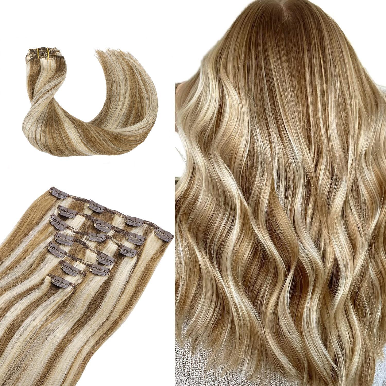 Clip In Extensions Echthaar Günstig Auf Rechnung Wennalife Echthaar-Extension Clip in Extensions,Aschbraun