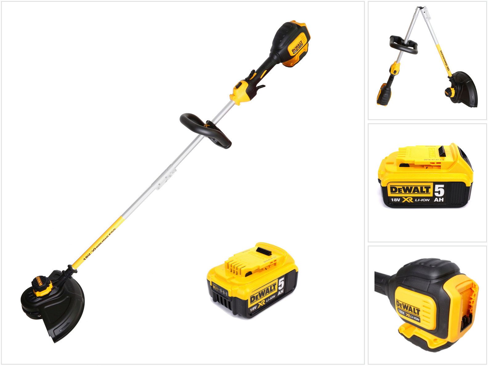 DeWalt Akku-Rasentrimmer DCM 561 PBS Akku Триммеры 18V Brushless + 1x Akku 5,0Ah - ohne La