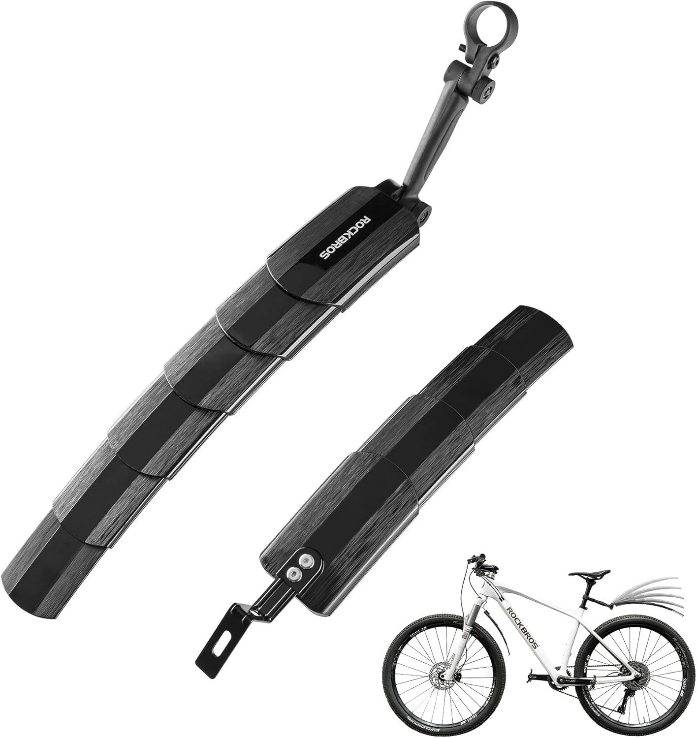 ROCKBROS Schutzblech Teleskopisches Fahrrad Schutzblech Set für Vorne und Hinten